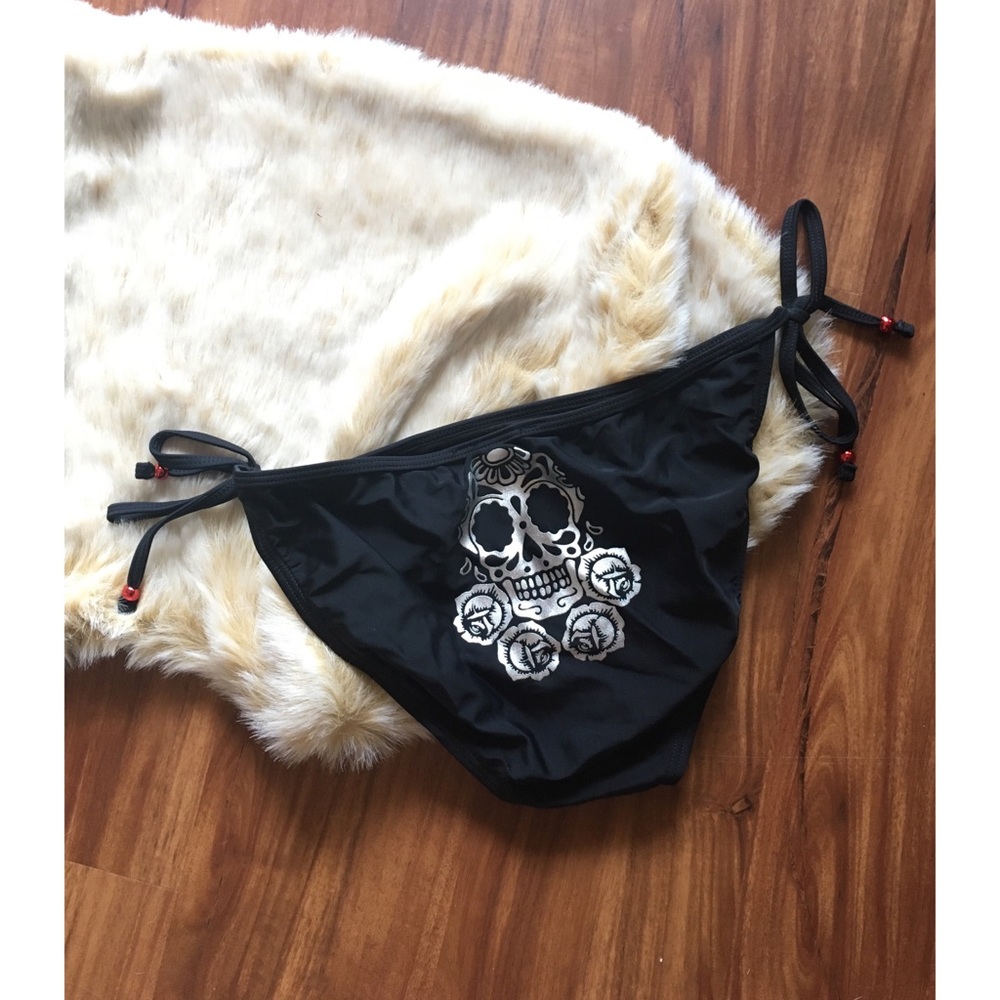 Cheeky sugar skull bikini bottoms.